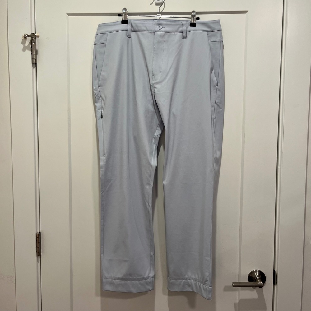BYLT Everyday Pant Mens 34 Light Grey Performance Stretch Chino Trousers
